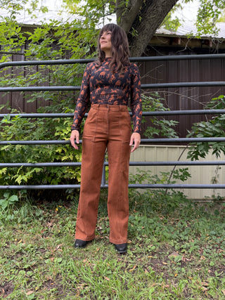 Free Rein Horse Printed Long Sleeve Mesh Top