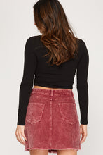 Load image into Gallery viewer, Corduroy Washed Mini Skirt
