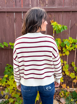 Bordeaux Stripe Sweater