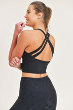 Load image into Gallery viewer, Strap Back Cropped Top with Built-In Sports Bra
