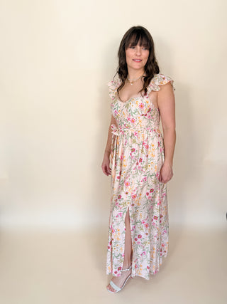 Blush Garden Midi Dress