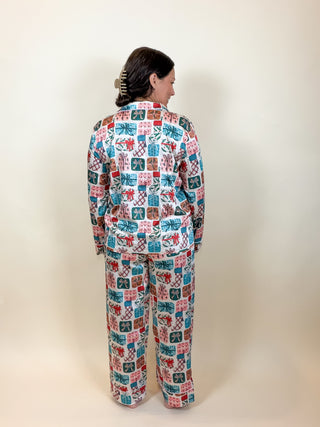 Wrapped in Joy Satin Pajama Set