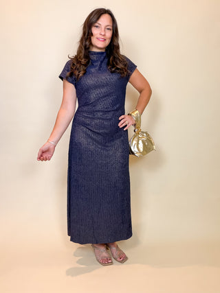 The Aurelia Metallic Maxi Dress