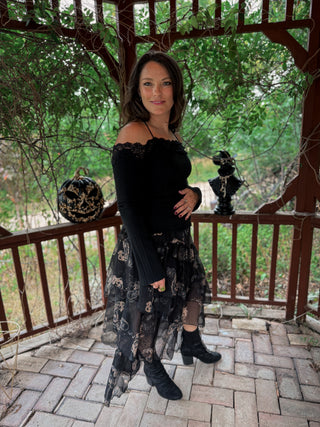After Dark Lace Knit Top
