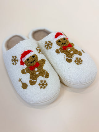 Plush Christmas Gingerbread Man Slipper
