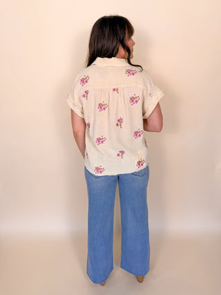 Wildflower Stitch Gauze Top