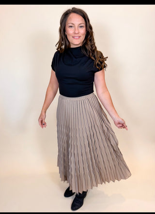 Vale Drape Mock Neck Top