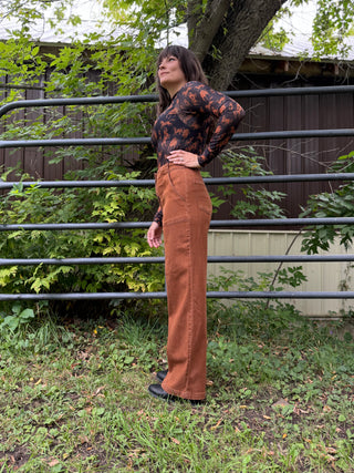 Free Rein Horse Printed Long Sleeve Mesh Top