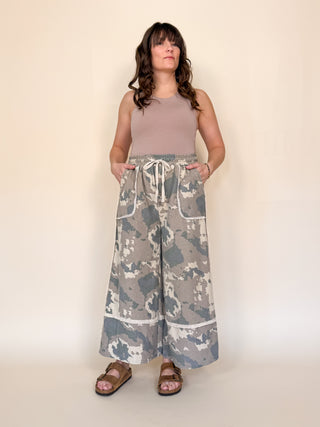 Canyon Camo Wide Leg Pants
