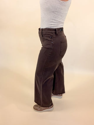 AG Saige Wide Leg Crop - Sulfur Burnt Umber