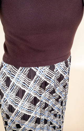 Upper East Side Plaid Midi Dress
