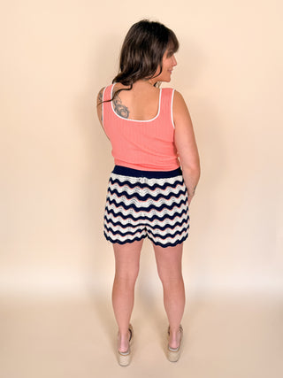 Coastal Rhythm Knit Shorts