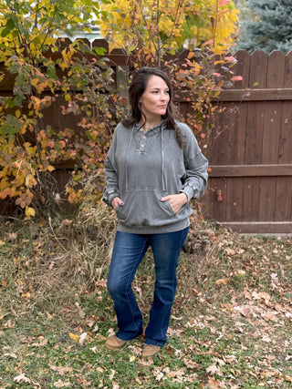 Peace Patch Washed Terry Pullover
