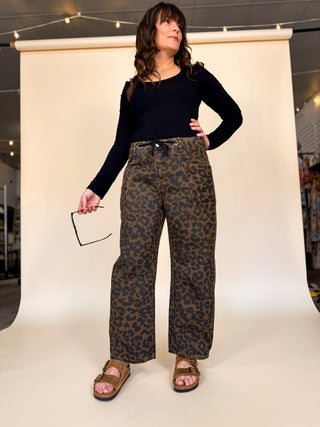 Untamed Leopard Barrel Pants