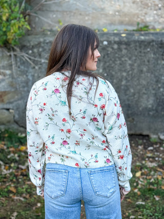 Rosalie Floral Knit Sweater