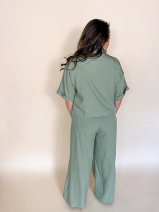 Sagewood Cropped Shirt