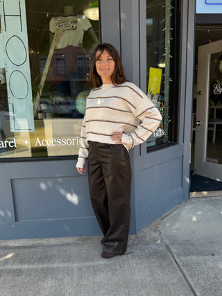 Metropolitan Distressed Faux Leather Pants