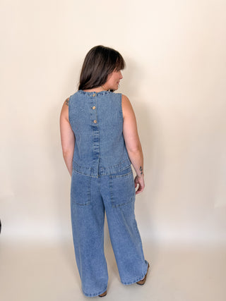 Langley Wide Leg Denim Pants