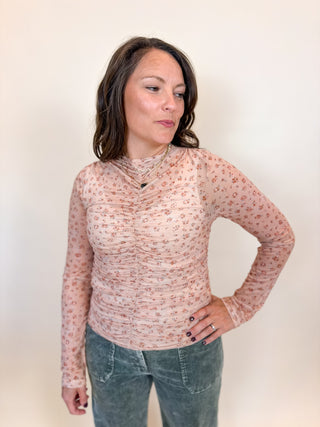 Prairie Rose Ruched Top