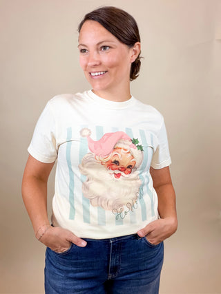 Vintage Santa Ho Ho Ho Santa Graphic Tee