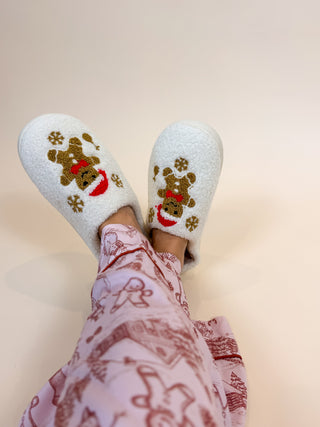 Plush Christmas Gingerbread Man Slipper