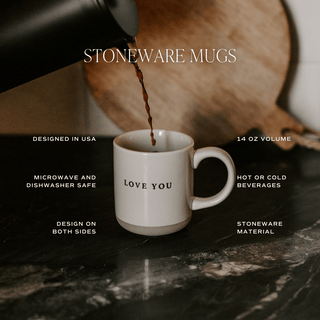 Brown Fall Leaves Stoneware Mug - Fall Decor & Gifts