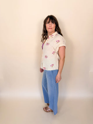 Wildflower Stitch Gauze Top