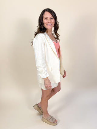 Maison Cinched Sleeve Blazer