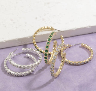 Mistletoe Sparkle Hoop Earrings