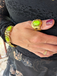 Tiger Striped Daphne Statement Bracelet