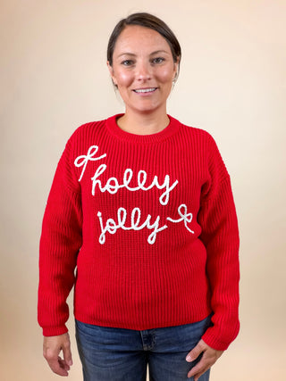 Holly Jolly Script Sweater
