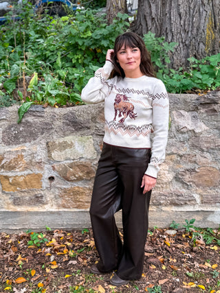 Wild Run Horse Print Sweater