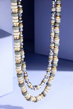 Load image into Gallery viewer, 3 Layered Mixed Disk Bead Necklace
