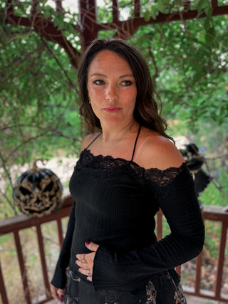 After Dark Lace Knit Top