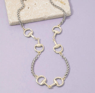 Saddle Row Two-Tone Necklace