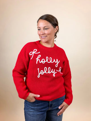 Holly Jolly Script Sweater