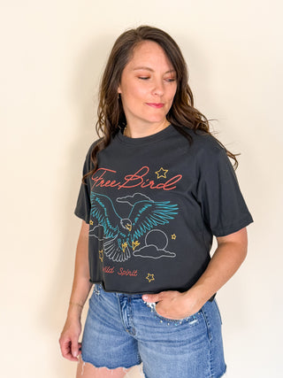 Free Bird Puff Stitch Tee