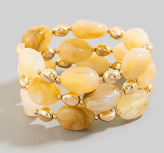 Maribel Marble Beaded Bracelet Set