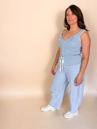 Seabreeze Stripe Barrel Pants