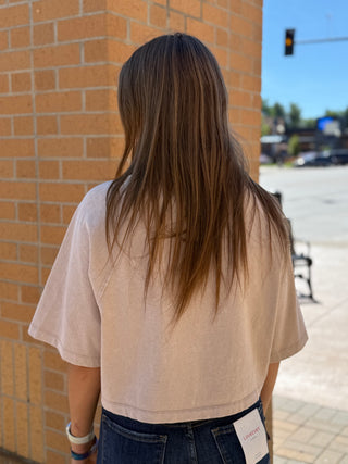 Mineral Washed Cropped Tee