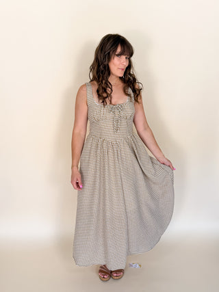 Gingham Trail Midi Dress