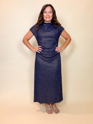 The Aurelia Metallic Maxi Dress