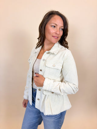 Prescott Peplum Corduroy Jacket