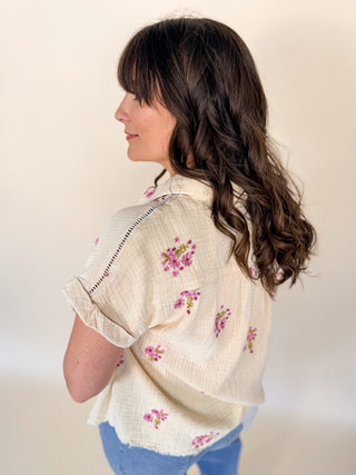 Wildflower Stitch Gauze Top