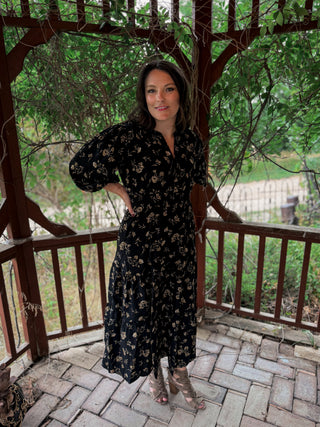 Twilight Bloom Midi Dress