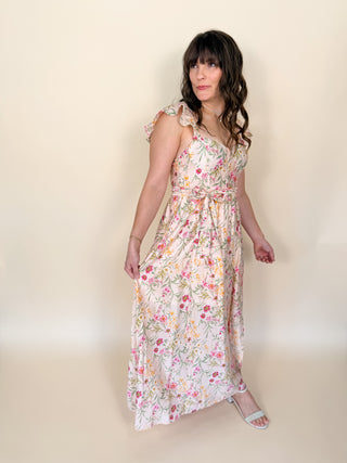 Blush Garden Midi Dress