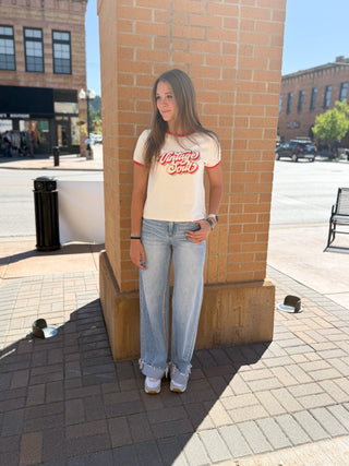 Super high rise waist Wide leg cuffed jeans by flying monkey 

