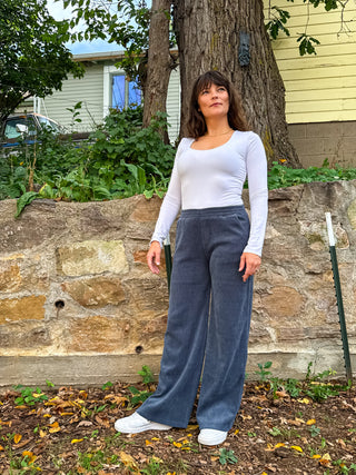 Corduroy Relaxed Straight-Leg Pants