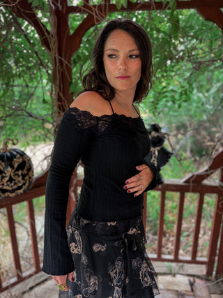After Dark Lace Knit Top