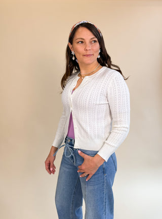 Softlight Pointelle Cardigan